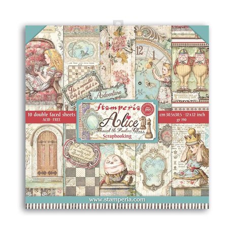Stamperia Alice Through the Looking Glass 12x12 Inch Paper Pack (SBBL93) (DISCONTINUED) Stamperia Alice Through the Looking Glass 12x12 Inch Paper Pack (SBBL93) (DISCONTINUED)