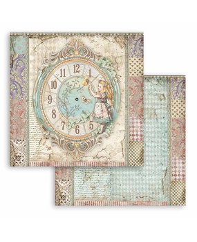 Stamperia Alice Clock 12x12 Inch Paper Sheets (10pcs) (SBB815) (DISCONTINUED)