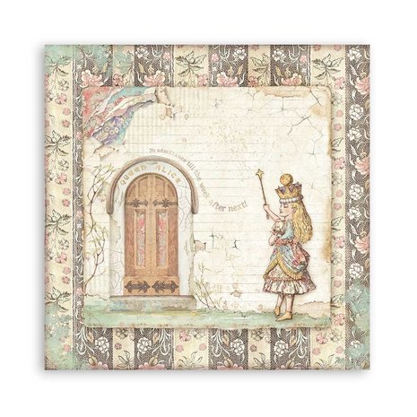 Stamperia Alice Door 12x12 Inch Paper Sheets (10pcs) (SBB819) (DISCONTINUED) Stamperia Alice Door 12x12 Inch Paper Sheets (10pcs) (SBB819) (DISCONTINUED)