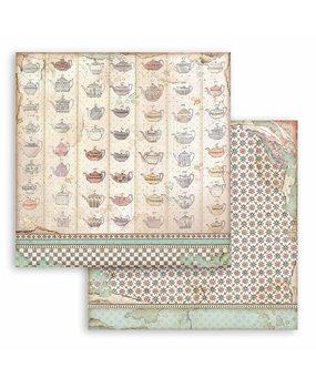 Stamperia Alice Tea Cup Texture 12x12 Inch Paper Sheets (10pcs) (SBB818) (DISCONTINUED) Stamperia Alice Tea Cup Texture 12x12 Inch Paper Sheets (10pcs) (SBB818) (DISCONTINUED)