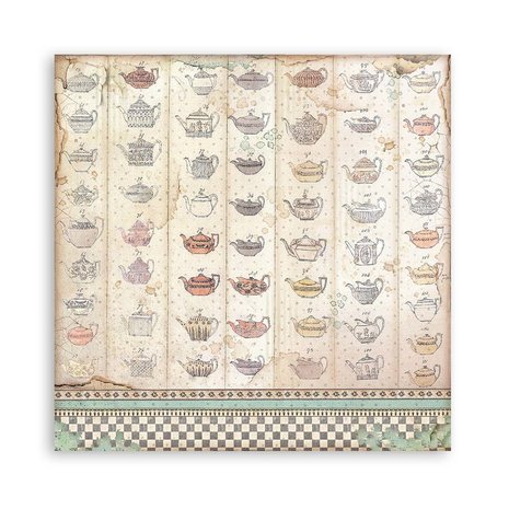 Stamperia Alice Tea Cup Texture 12x12 Inch Paper Sheets (10pcs) (SBB818) (DISCONTINUED) Stamperia Alice Tea Cup Texture 12x12 Inch Paper Sheets (10pcs) (SBB818) (DISCONTINUED)