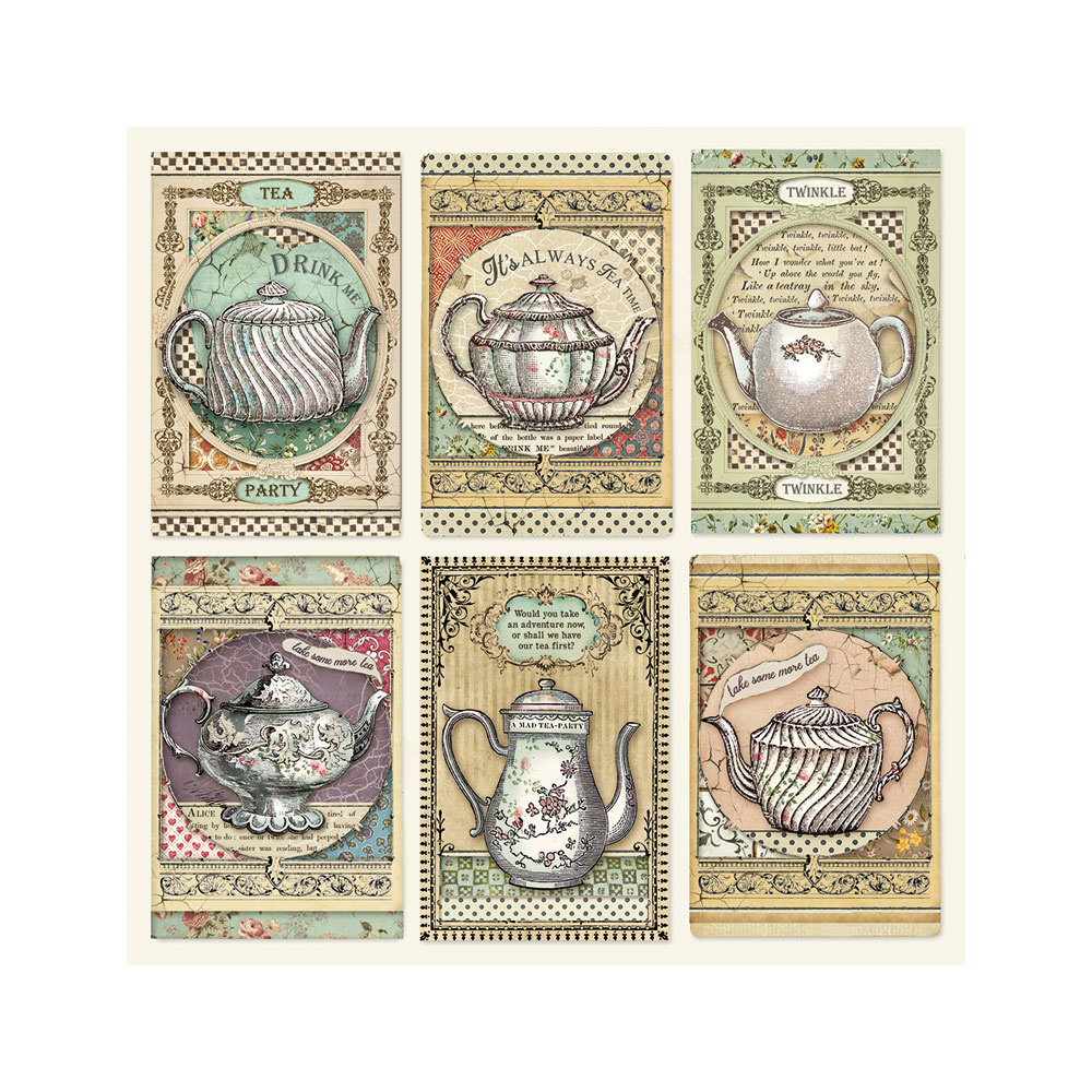 Stamperia Alice Tea Time 12x12 Inch Paper Sheets (10pcs) (SBB583) (DISCONTINUED) Stamperia Alice Tea Time 12x12 Inch Paper Sheets (10pcs) (SBB583) (DISCONTINUED)