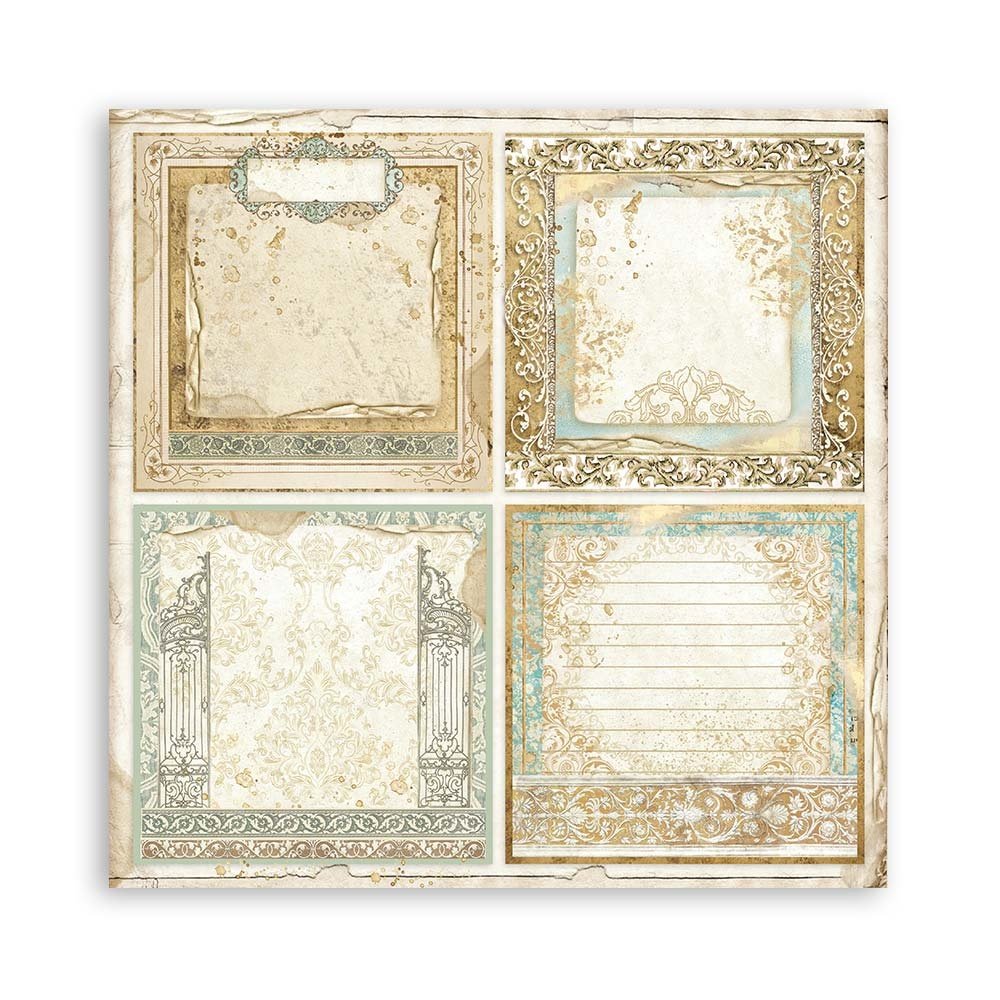 Stamperia Sleeping Beauty 4 Cards 12x12 Inch Paper Sheets (10pcs) (SBB793) (DISCONTINUED)