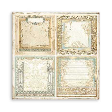 Stamperia Sleeping Beauty 4 Cards 12x12 Inch Paper Sheets (10pcs) (SBB793) (DISCONTINUED)