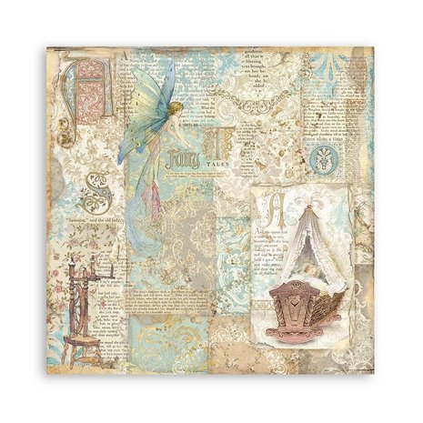 Stamperia Sleeping Beauty Cradle 12x12 Inch Paper Sheets (10pcs) (SBB794) (DISCONTINUED)