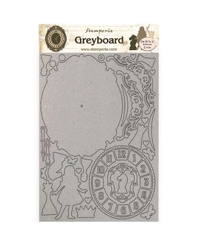 Stamperia Greyboard A4 Alice Clock (KLSPDA440) (OUTLET)