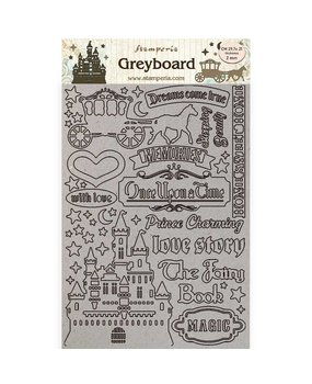Stamperia Greyboard A4 Sleeping Beauty Castle (KLSPDA431) (DISCONTINUED)