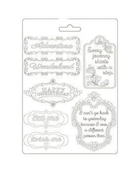 Stamperia Soft Mould A5 Alice in Wonderland Plates (K3PTA590) (DISCONTINUED)