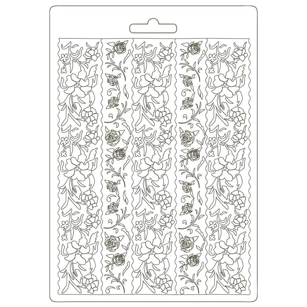 Stamperia Soft Mould A5 Alice Borders (K3PTA588) (OUTLET)