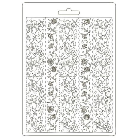 Stamperia Soft Mould A5 Alice Borders (K3PTA588) (DISCONTINUED) Stamperia Soft Mould A5 Alice Borders (K3PTA588) (DISCONTINUED)