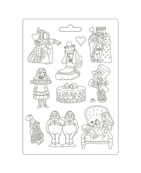 Stamperia Soft Mould A4 Alice King (K3PTA4506) (DISCONTINUED) Stamperia Soft Mould A4 Alice King (K3PTA4506) (DISCONTINUED)