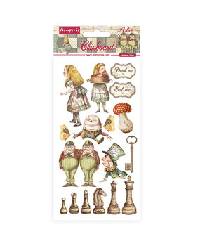 Stamperia Chipboard 15x30cm Alice Through the Looking Glass (DFLCB38) (DISCONTINUED)