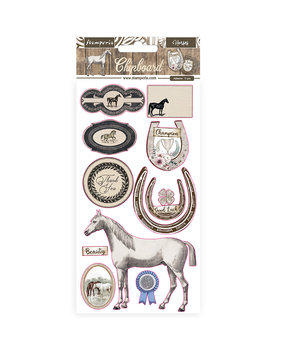 Stamperia Chipboard 15x30cm Romantic Horses (DFLCB31) (DISCONTINUED)