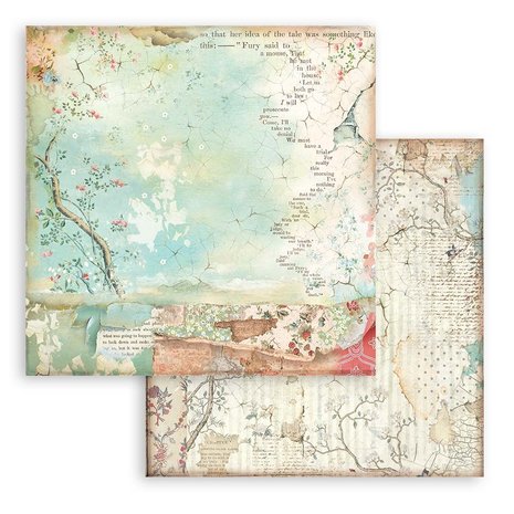 Stamperia Alice Backgrounds 8x8 Inch Paper Pack (SBBS46)