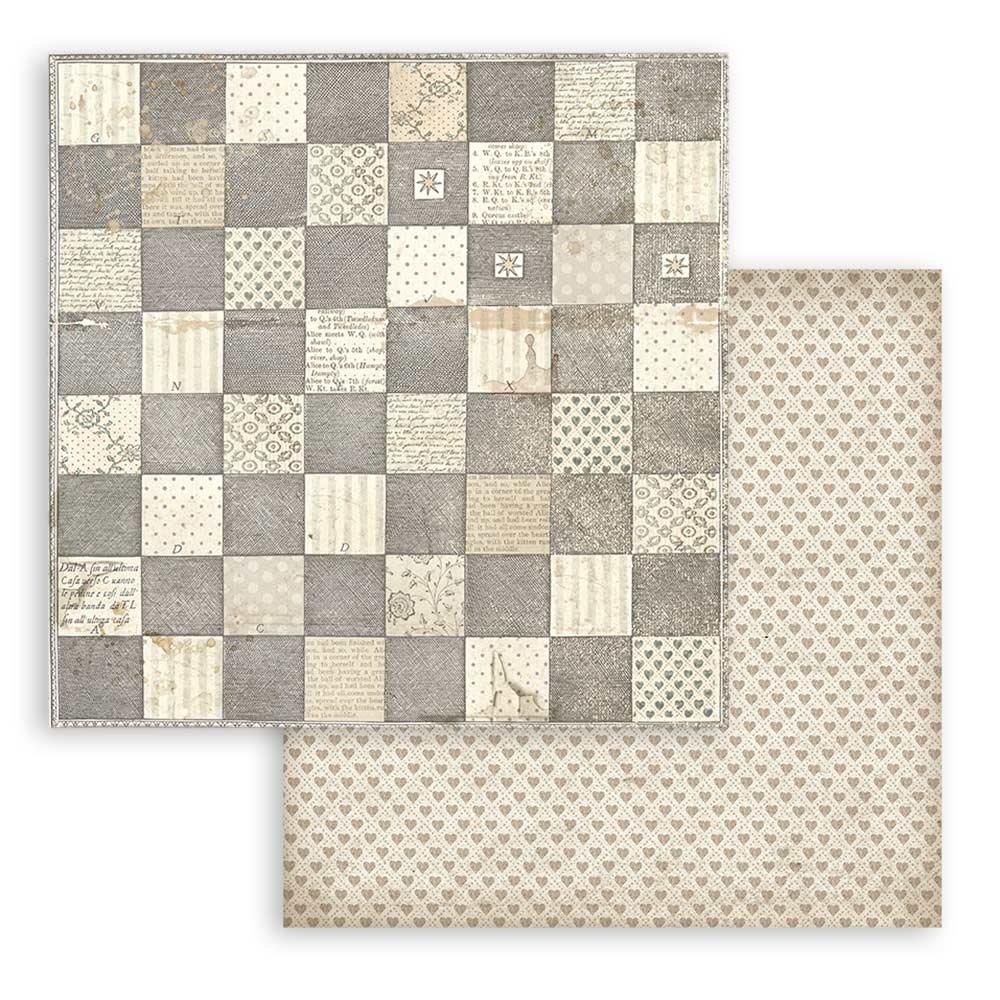 Stamperia Alice Backgrounds 8x8 Inch Paper Pack (SBBS46)