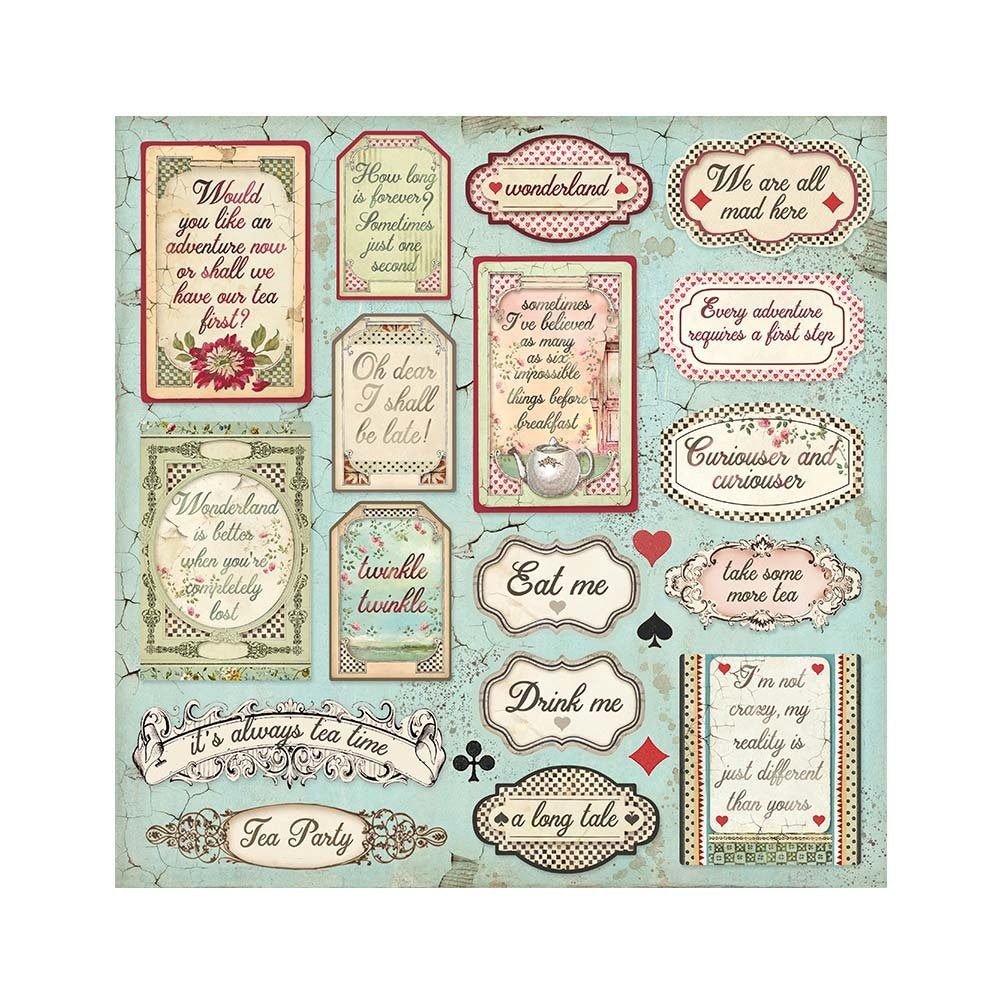 Stamperia Alice in Wonderland 6x6 Inch Paper Pack (SBBXS03) (DISCONTINUED) Stamperia Alice in Wonderland 6x6 Inch Paper Pack (SBBXS03) (DISCONTINUED)