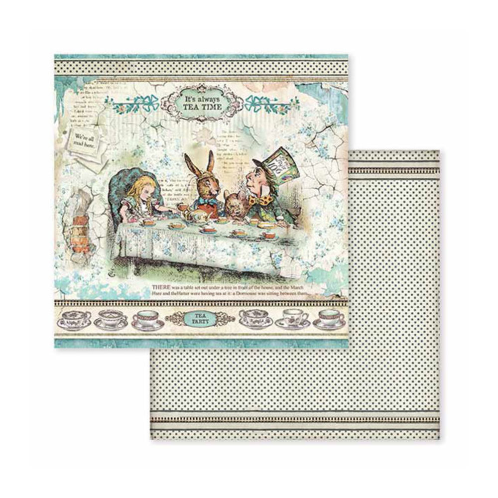 Stamperia Alice in Wonderland 6x6 Inch Paper Pack (SBBXS03) (DISCONTINUED) Stamperia Alice in Wonderland 6x6 Inch Paper Pack (SBBXS03) (DISCONTINUED)