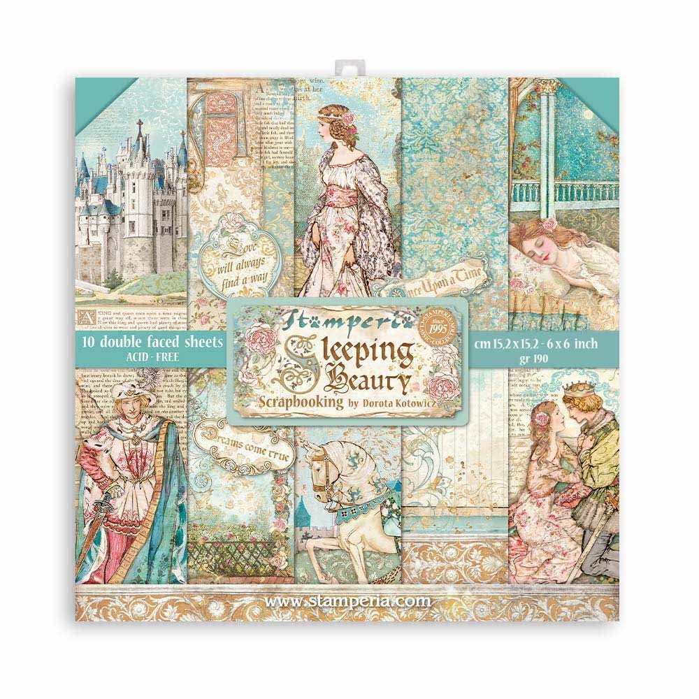 Stamperia Sleeping Beauty 6x6 Inch Paper Pack (SBBXS01) (DISCONTINUED)