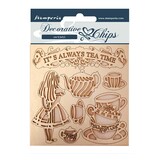 Stamperia Decorative Chips Alice Tea Time (SCB49) (OUTLET)