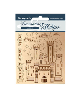 Stamperia Decorative Chips Sleeping Beauty Castle (SCB58) (DISCONTINUED)