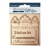 Stamperia Decorative Chips Sleeping Beauty Quotes (SCB56) (DISCONTINUED)