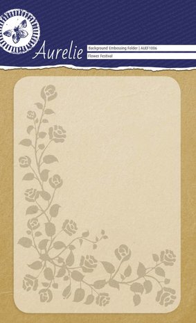 Aurelie Flower Festival Background Embossing Folder (AUEF1006) (OUTLET)