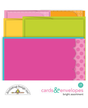 Doodlebug Design Bright Assortment Cards & Envelopes (7274) (DISCONTINUED)