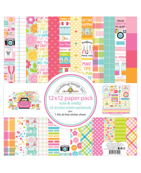 Doodlebug Design Cute & Crafty 12x12 Inch Paper Pack (7290) (DISCONTINUED)