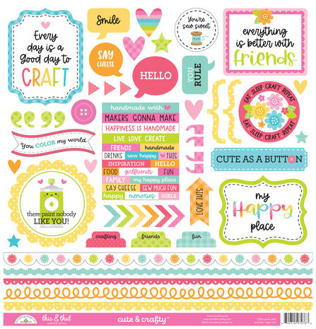 Doodlebug Design Cute & Crafty 12x12 Inch Paper Pack (7290) (DISCONTINUED) Doodlebug Design Cute & Crafty 12x12 Inch Paper Pack (7290) (DISCONTINUED)