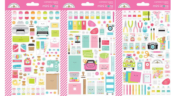 Doodlebug Design Cute & Crafty Mini Icons Sticker (7262) (DISCONTINUED)