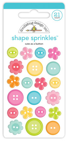 Doodlebug Design Cute as a Button Shape Sprinkles (7250) (DISCONTINUED) Doodlebug Design Cute as a Button Shape Sprinkles (7250) (DISCONTINUED)