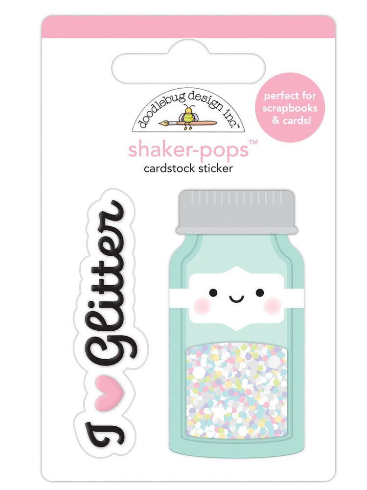 Doodlebug Design Glitter Jar Shaker-Pops (7254) (OUTLET)