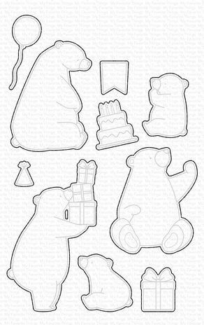 My Favorite Things Birthday Bears Die-namics (MFT-2032) (OUTLET) My Favorite Things Birthday Bears Die-namics (MFT-2032) (OUTLET)