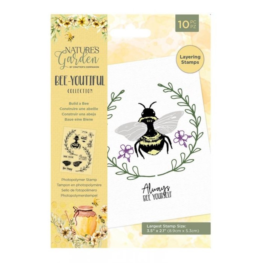 Crafter's Companion Bee-Youtiful Collection Clear Stamps Build a Bee (NG-BEY-STP-BABE) (OUTLET)