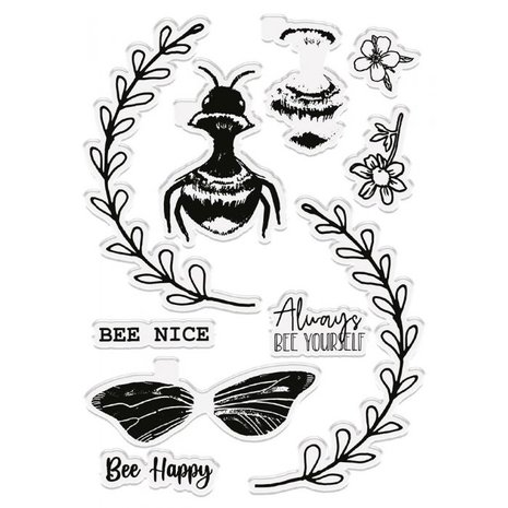 Crafter's Companion Bee-Youtiful Collection Clear Stamps Build a Bee (NG-BEY-STP-BABE) (OUTLET)