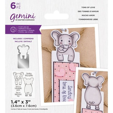 Gemini Tons of Love Stamp & Die (GEM-STD-TOLOV) (OUTLET)