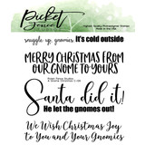 Picket Fence Studios A Gnome Christmas 4x4 Inch Clear Stamps (C-126) (OUTLET)