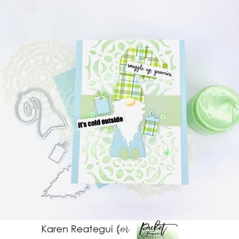 Picket Fence Studios A Gnome Christmas 4x4 Inch Clear Stamps (C-126) (OUTLET)