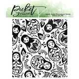 Picket Fence Studios Nesting Dolls 4x4 Inch Clear Stamps (BB-171) (OUTLET)