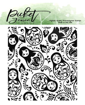 Picket Fence Studios Nesting Dolls 4x4 Inch Clear Stamps (BB-171) (OUTLET)