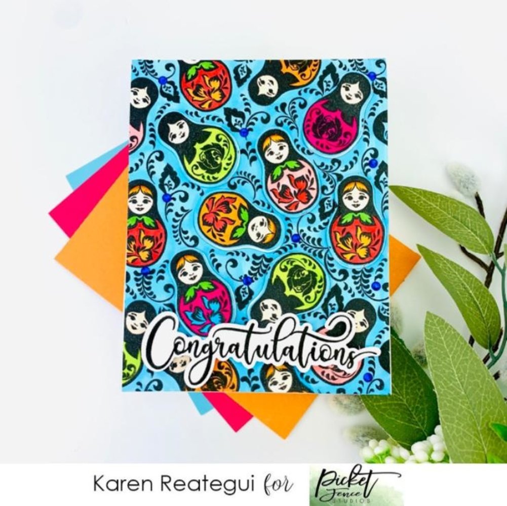 Picket Fence Studios Nesting Dolls 4x4 Inch Clear Stamps (BB-171) (OUTLET) Picket Fence Studios Nesting Dolls 4x4 Inch Clear Stamps (BB-171) (OUTLET)