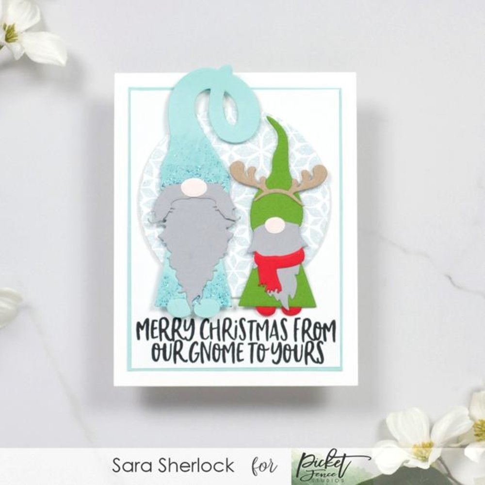 Picket Fence Studios A Gnome Christmas 4x4 Inch Clear Stamps (C-126) (OUTLET)