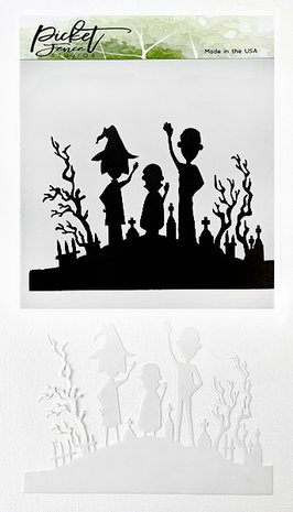 Picket Fence Studios Be Spooky Together 6x6 Inch Stencil (SC-261) (OUTLET) Picket Fence Studios Be Spooky Together 6x6 Inch Stencil (SC-261) (OUTLET)