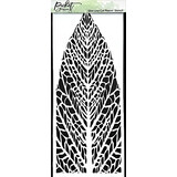 Picket Fence Studios Slim Line Reversed Leaf 4x10 Inch Stencil (SC-241) (OUTLET)