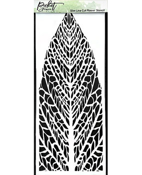 Picket Fence Studios Slim Line Reversed Leaf 4x10 Inch Stencil (SC-241) (OUTLET) Picket Fence Studios Slim Line Reversed Leaf 4x10 Inch Stencil (SC-241) (OUTLET)