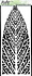 Slim Line Reversed Leaf 4x10 Inch Stencil (SC-241) (OUTLET)
