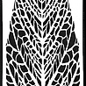 Picket Fence Studios Slim Line Reversed Leaf 4x10 Inch Stencil (SC-241) (OUTLET)