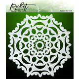 Picket Fence Studios Hand Cut Snowflake 6x6 Inch Stencil (SC-251) (OUTLET)