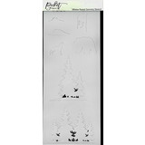 Picket Fence Studios Winter Forest Scenery 4x10 Inch Stencil (SC-259) (OUTLET)