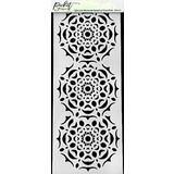 Picket Fence Studios Slim Line Reversed Hand Cut Snowflake 4x10 Inch Stencil (SC-252) (OUTLET)
